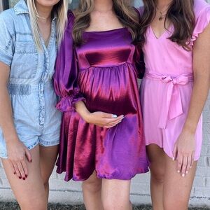 Pink blush maternity dress